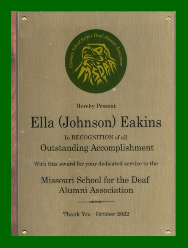 Picture of Ella (Johnson) Eakins Plaque